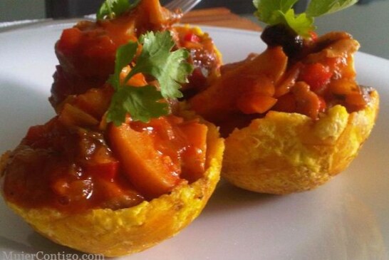 Volteos de Lambi o Tostones rellenos de Lambi